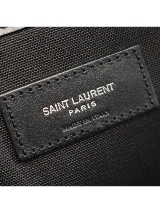 Saint Laurent Paris Backpack City Black Canvas Leather main image 9